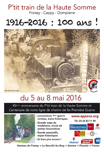 Festival Vapeur de fin de saison, Train touristique de la Haute Somme.
